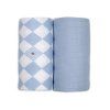 LODGER Swaddler Solid Matcha 2balení 110 x 110 cm Blue Fogg