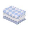 LODGER Swaddler Solid Matcha 3balení 70 x 70 cm Blue Fogg