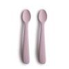 MUSHIE Silikonová lžička 2ks Soft Lilac