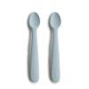 MUSHIE Silikonová lžička 2ks Powder Blue