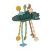 PETITE & MARS Hračka silikonová senzorická Crazy rocket Misty Green 10m+