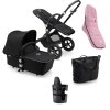 BUGABOO Cameleon3 Plus Kompletní kočárek Black/Black zimní set Soft Pink
