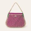 STUDIO NOOS MACRAME Mom Bag Síťka Natural & vnitřní taška Purple Green