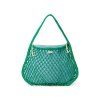 STUDIO NOOS MACRAME Mom Bag Síťka Green & vnitřní taška Blue Yellow