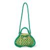 STUDIO NOOS MACRAME Mini Hand Bag Síťka Green & vnitřní taška Blue Yellow