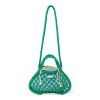 STUDIO NOOS MACRAME Mini Hand Bag Síťka Green & vnitřní taška Blue Yellow
