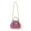 STUDIO NOOS MACRAME Mini Hand Bag Síťka Natural & vnitřní taška Purple Green