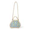 STUDIO NOOS MACRAME Mini Hand Bag Síťka Natural & vnitřní taška Blue Yellow