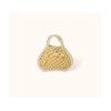 STUDIO NOOS MACRAME Mini Hand Bag Síťka Natural & vnitřní taška Blue Yellow