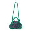 STUDIO NOOS MACRAME Mini Hand Bag Síťka Green & vnitřní taška Purple Green