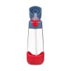 B.BOX Láhev na pití s brčkem 600 ml Blue Blaze