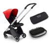 BUGABOO Ant Kompletní kočárek Alu/Black/Neon Red + organizér a opěrka nohou