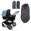 BUGABOO Fox2 Kompletní kočárek Black/Black/Vapor Blue + DÁRKY Donkey