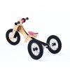 TRYBIKE Dřevěné odrážedlo/tříkolka 4v1 Růžová