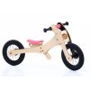 TRYBIKE Dřevěné odrážedlo/tříkolka 4v1 Růžová