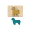 KINDSGUT Dřevěné puzzle lama