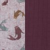 LODGER Swaddler Print/Solid 2balení 120 x 120 cm Nocture/Empire Fish