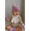 LODGER Čepice Stripe Merino Mauve