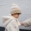 LODGER Čepice Stripe Merino Beige