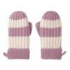LODGER Rukavice Stripe Merino Mauve