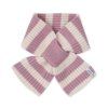 LODGER Šála Stripe Merino Mauve