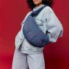 STUDIO NOOS Denim Mini Cross Body Bag Dark Blue Red Hearts