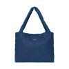 STUDIO NOOS Taška Mom Bag Denim Dark Blue Red Hearts