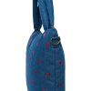 STUDIO NOOS Denim Přebalovací taška Diaper Bag Dark Blue Red Hearts