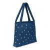 STUDIO NOOS Taška Mom Bag Denim Dark Blue White Hearts