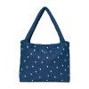 STUDIO NOOS Taška Mom Bag Denim Dark Blue White Hearts