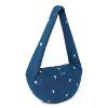 STUDIO NOOS Denim Mini Cross Body Bag Dark Blue White Hearts