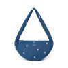 STUDIO NOOS Denim Mini Cross Body Bag Dark Blue White Hearts
