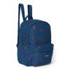 STUDIO NOOS Dětský batoh Midi Denim Dark Blue Red Hearts