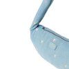 STUDIO NOOS Denim Mini Cross Body Bag Light Blue Hearts
