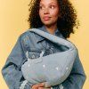 STUDIO NOOS Denim Mini Cross Body Bag Light Blue Hearts