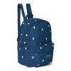 STUDIO NOOS Dětský batoh Midi Denim Dark Blue White Hearts