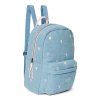 STUDIO NOOS Dětský batoh Midi Denim Light Blue Hearts