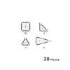 CLEVERCLIXX Magnetická stavebnice Mini Tiles Pack Intense 28 ks