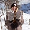 VOKSI Stroller Mitten Snow Limited Clay