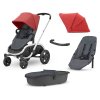 QUINNY Kompletní kočárek Hubb Red on Graphite/Graphite on Graphite
