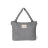 STUDIO NOOS Flannel Chalkstripe Diaper Bag Light Grey