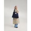 STUDIO NOOS Flannel Chalkstripe Mom Bag Dark Blue