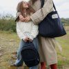 STUDIO NOOS Flannel Chalkstripe Mom Bag Dark Blue