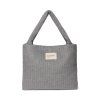 STUDIO NOOS Flannel Chalkstripe Mom Bag Light Grey