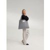 STUDIO NOOS Flannel Chalkstripe Mom Bag Light Grey