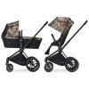 CYBEX Set Priam Podvozek All Terrain Matt Black + Priam Carry Cot a Seat Lux Fashion Butterfly