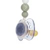 LÄSSIG Soother Holder Wood/Silicone Little Universe star olive