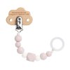 LÄSSIG Soother Holder Wood/Silicone Little Universe cloud powder pink