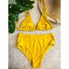 žluté plavky přírodní merino vysoký pas
