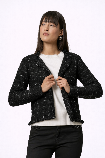 Elegant portrait with chic jacket